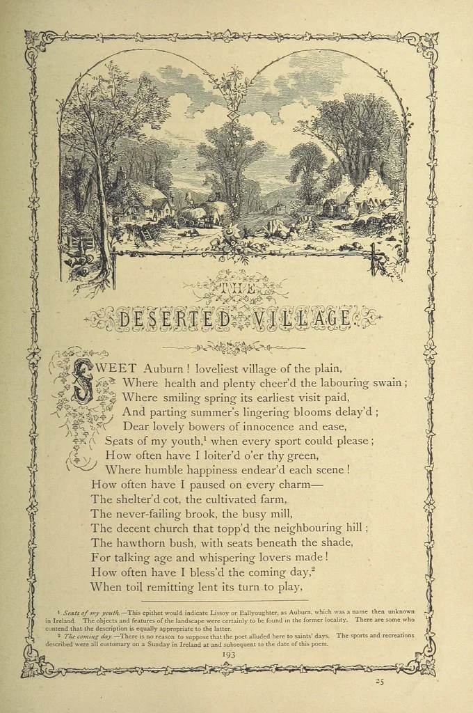 An illustration from The works of Oliver Goldsmith ... With introductions, notes, and a life of Oliver Goldsmith, by John Francis Waller, 1871, leaf 245