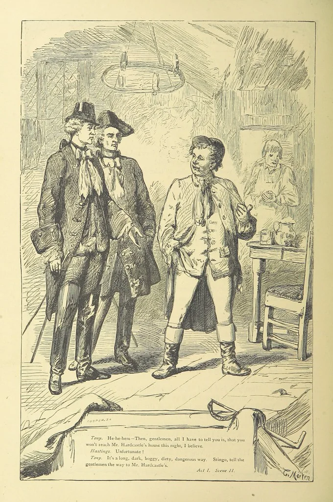 An illustration from The works of Oliver Goldsmith ... With introductions, notes, and a life of Oliver Goldsmith, by John Francis Waller, 1871, leaf 308