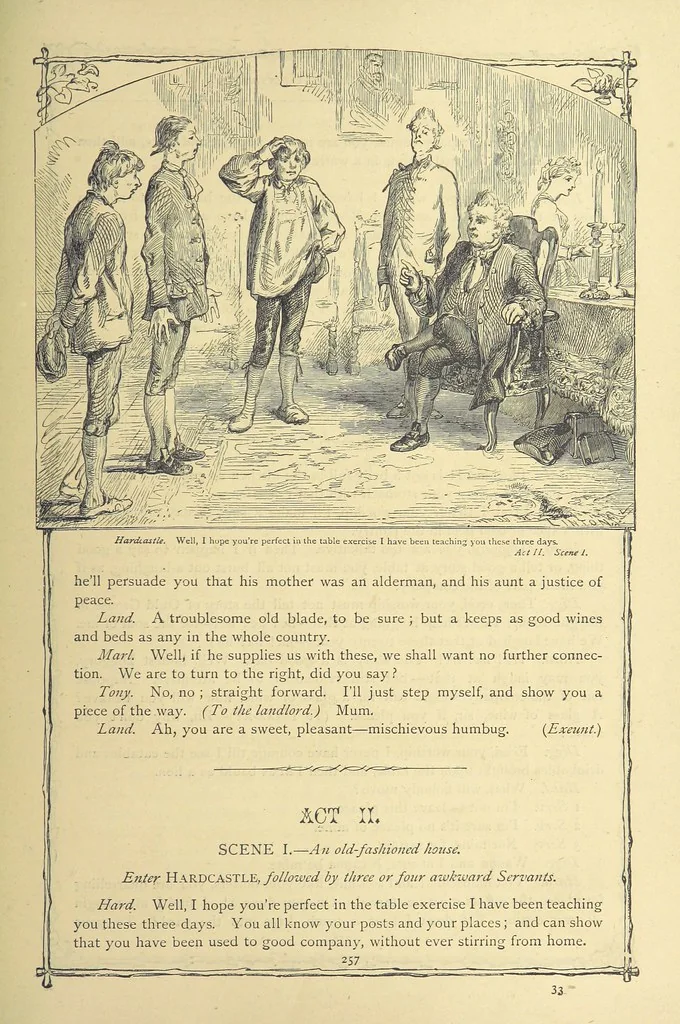 An illustration from The works of Oliver Goldsmith ... With introductions, notes, and a life of Oliver Goldsmith, by John Francis Waller, 1871, leaf 309