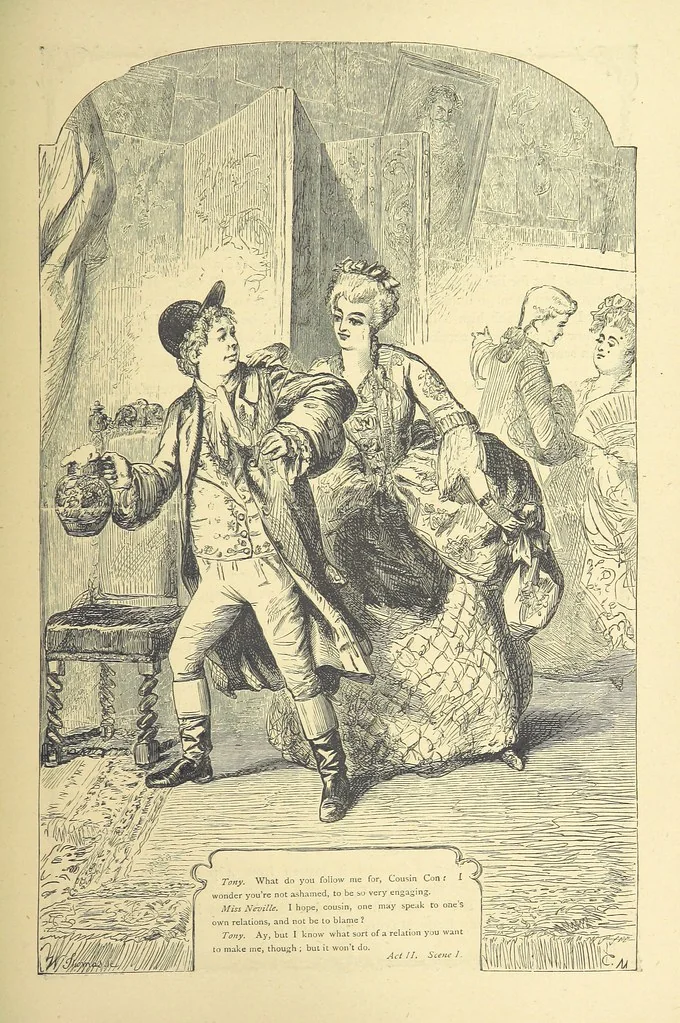 An illustration from The works of Oliver Goldsmith ... With introductions, notes, and a life of Oliver Goldsmith, by John Francis Waller, 1871, leaf 321