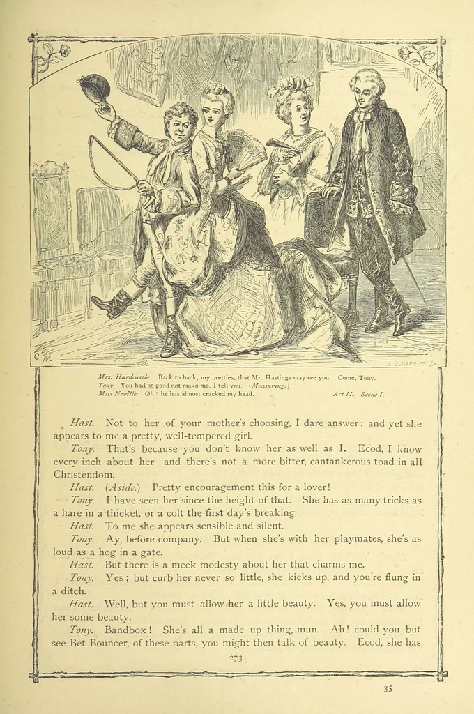 An illustration from The works of Oliver Goldsmith ... With introductions, notes, and a life of Oliver Goldsmith, by John Francis Waller, 1871, leaf 325
