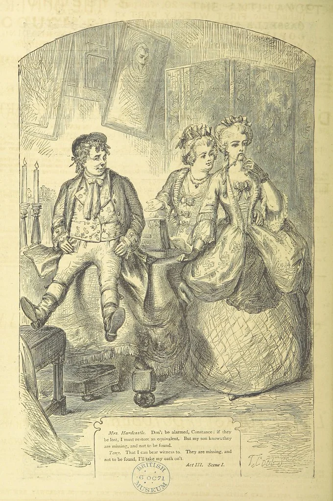 An illustration from The works of Oliver Goldsmith ... With introductions, notes, and a life of Oliver Goldsmith, by John Francis Waller, 1871, leaf 330