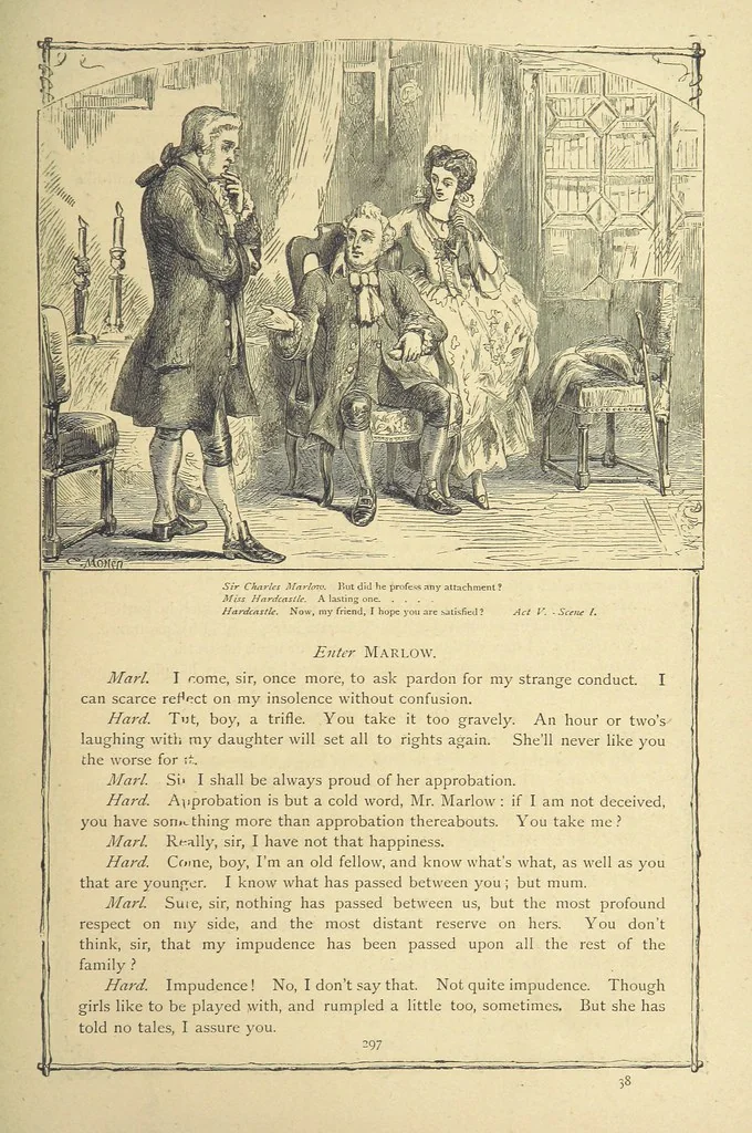 An illustration from The works of Oliver Goldsmith ... With introductions, notes, and a life of Oliver Goldsmith, by John Francis Waller, 1871, leaf 347