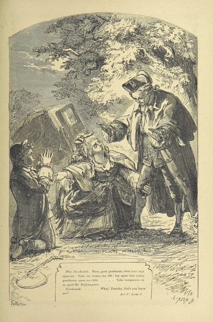 An illustration from The works of Oliver Goldsmith ... With introductions, notes, and a life of Oliver Goldsmith, by John Francis Waller, 1871, leaf 351