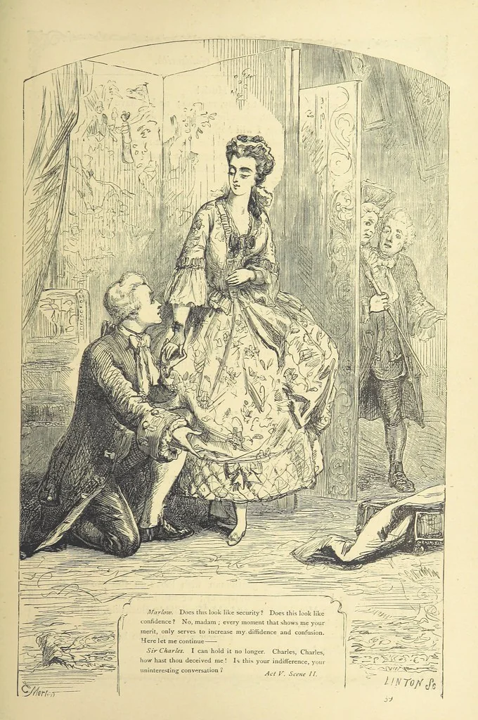 An illustration from The works of Oliver Goldsmith ... With introductions, notes, and a life of Oliver Goldsmith, by John Francis Waller, 1871, leaf 355