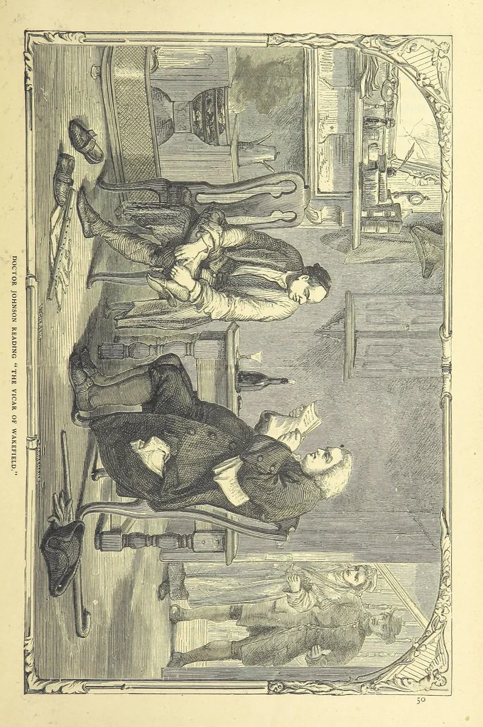 An illustration from The works of Oliver Goldsmith ... With introductions, notes, and a life of Oliver Goldsmith, by John Francis Waller, 1871, leaf 37