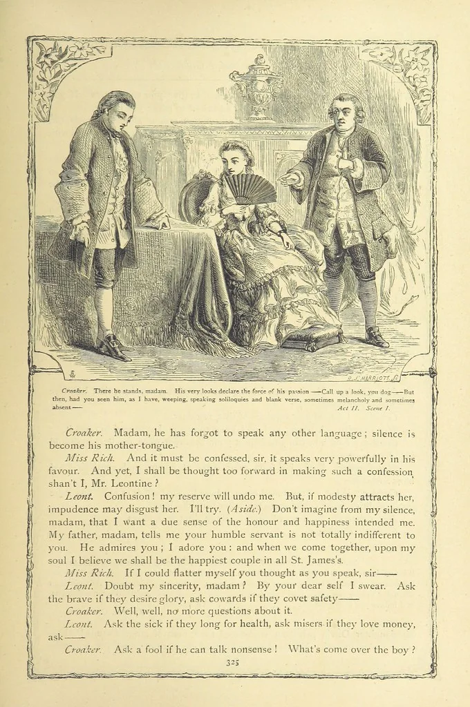 An illustration from The works of Oliver Goldsmith ... With introductions, notes, and a life of Oliver Goldsmith, by John Francis Waller, 1871, leaf 375