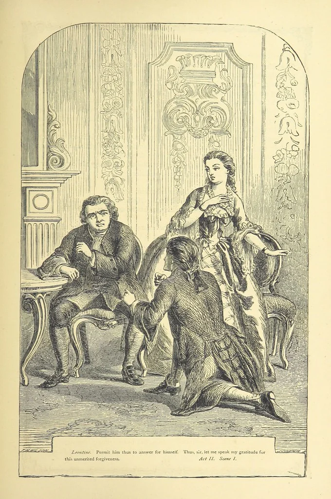 An illustration from The works of Oliver Goldsmith ... With introductions, notes, and a life of Oliver Goldsmith, by John Francis Waller, 1871, leaf 383