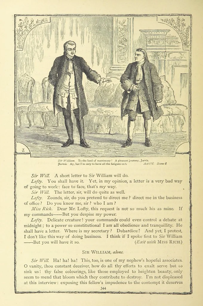 An illustration from The works of Oliver Goldsmith ... With introductions, notes, and a life of Oliver Goldsmith, by John Francis Waller, 1871, leaf 394