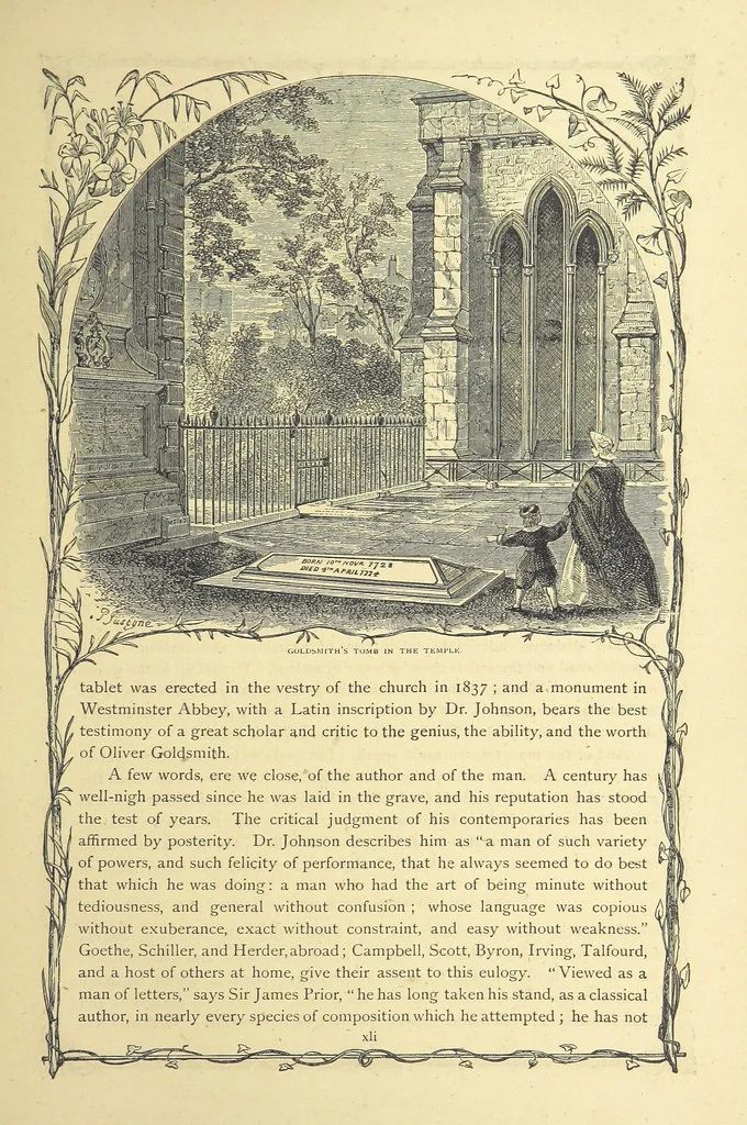 An illustration from The works of Oliver Goldsmith ... With introductions, notes, and a life of Oliver Goldsmith, by John Francis Waller, 1871, leaf 49