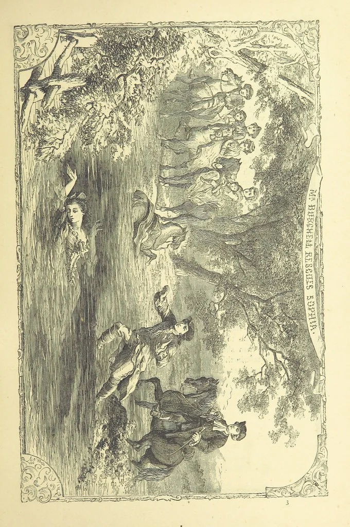 An illustration from The works of Oliver Goldsmith ... With introductions, notes, and a life of Oliver Goldsmith, by John Francis Waller, 1871, leaf 69