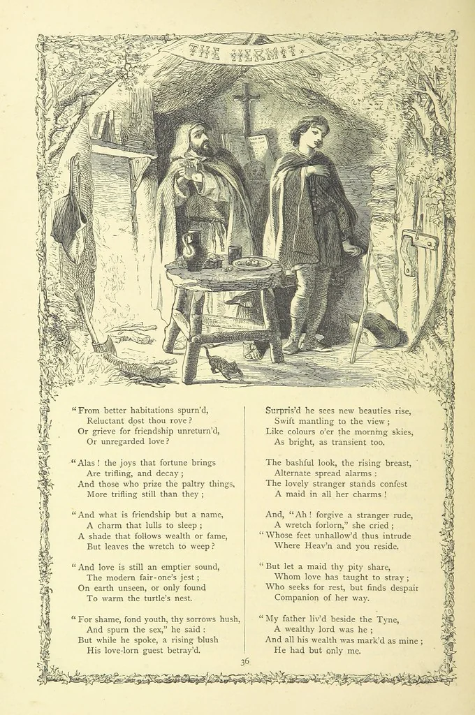 An illustration from The works of Oliver Goldsmith ... With introductions, notes, and a life of Oliver Goldsmith, by John Francis Waller, 1871, leaf 88
