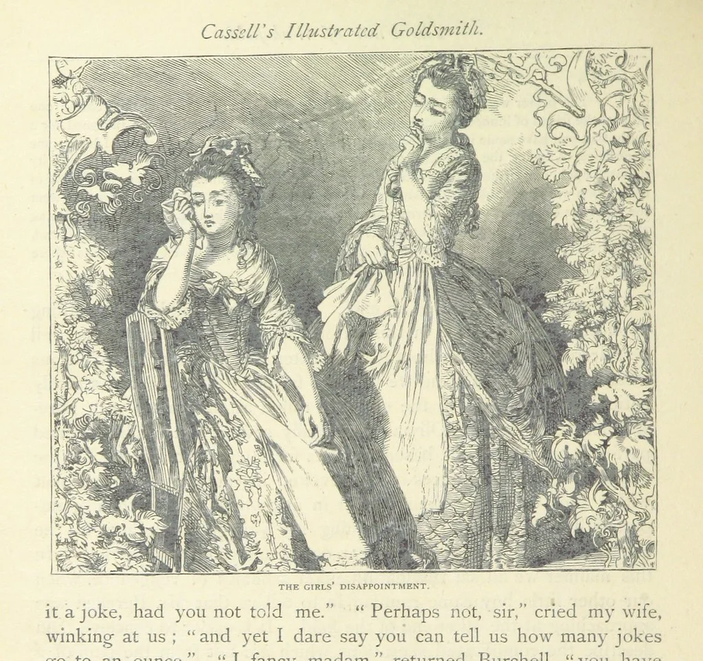 An illustration from The vicar of Wakefield, and other works ... With introduction notes and a life of Oliver Goldsmith, by John Francis Waller, 1877, leaf 120