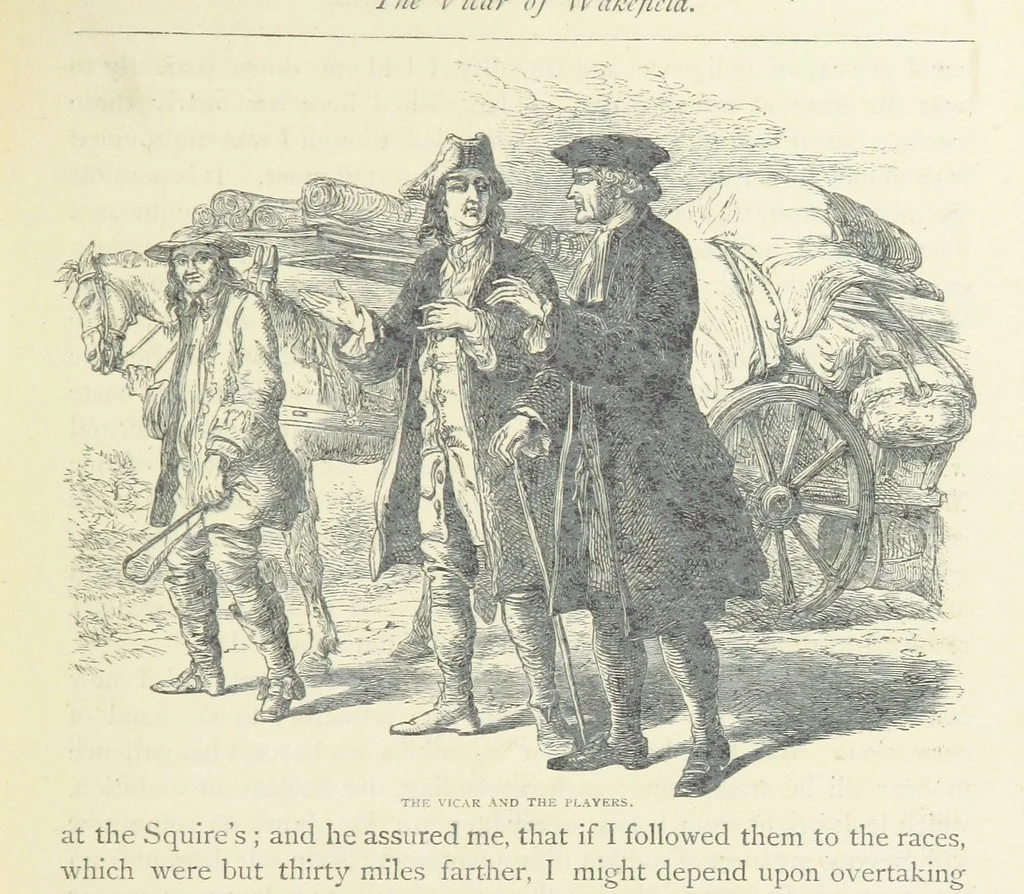An illustration from The vicar of Wakefield, and other works ... With introduction notes and a life of Oliver Goldsmith, by John Francis Waller, 1877, leaf 137