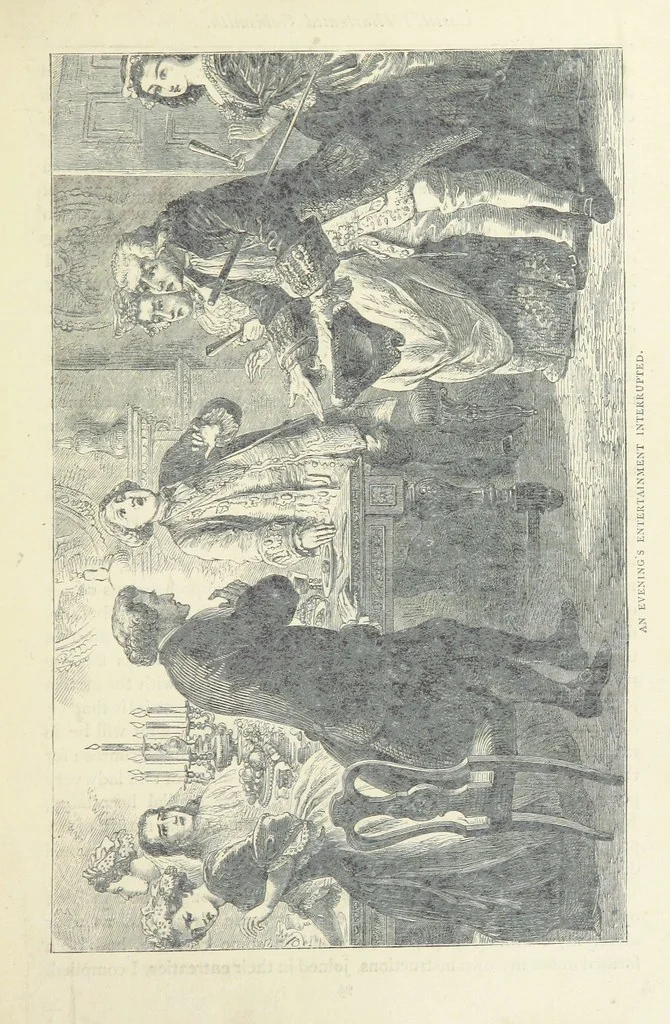 An illustration from The vicar of Wakefield, and other works ... With introduction notes and a life of Oliver Goldsmith, by John Francis Waller, 1877, leaf 145