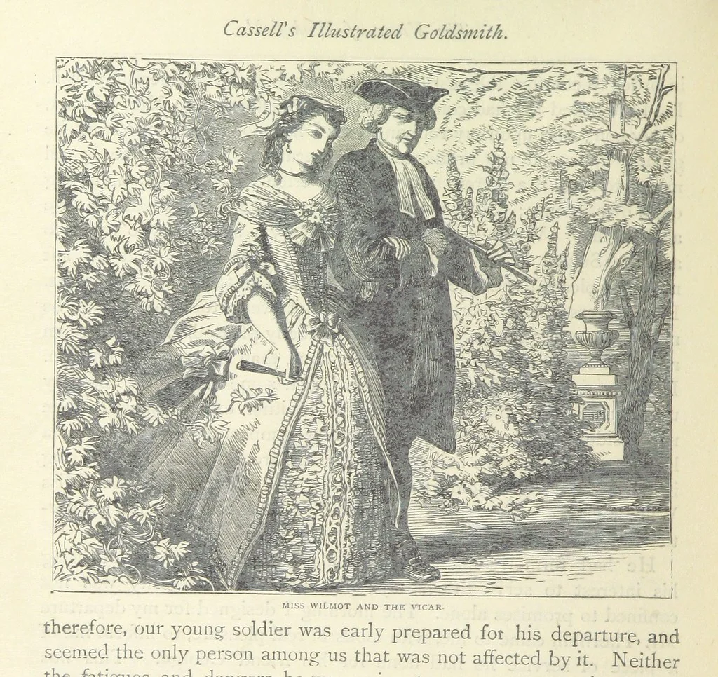 An illustration from The vicar of Wakefield, and other works ... With introduction notes and a life of Oliver Goldsmith, by John Francis Waller, 1877, leaf 164