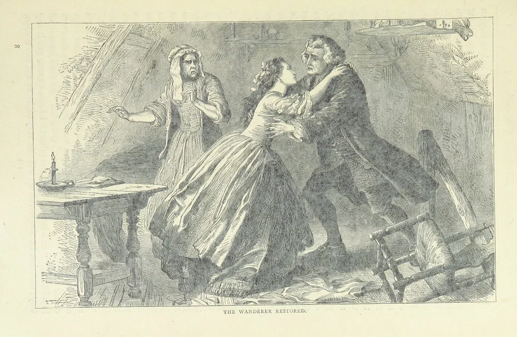 An illustration from The vicar of Wakefield, and other works ... With introduction notes and a life of Oliver Goldsmith, by John Francis Waller, 1877, leaf 165