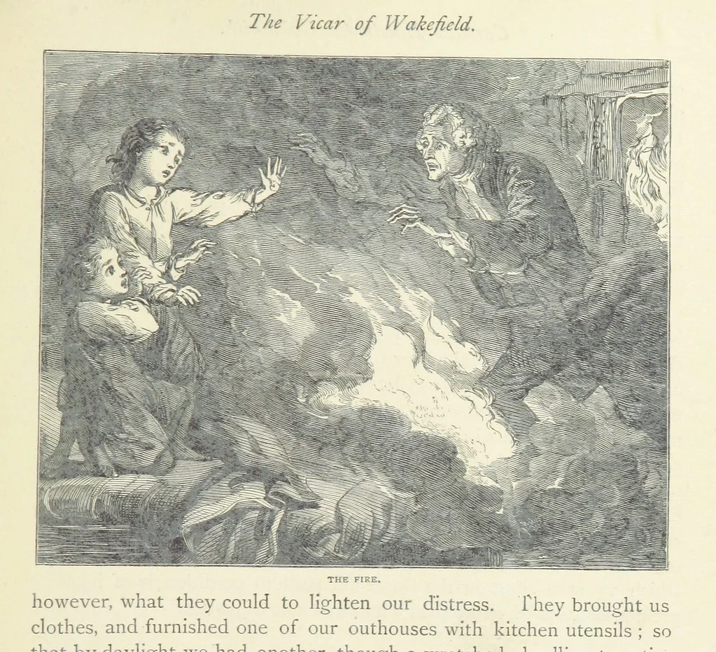 An illustration from The vicar of Wakefield, and other works ... With introduction notes and a life of Oliver Goldsmith, by John Francis Waller, 1877, leaf 173