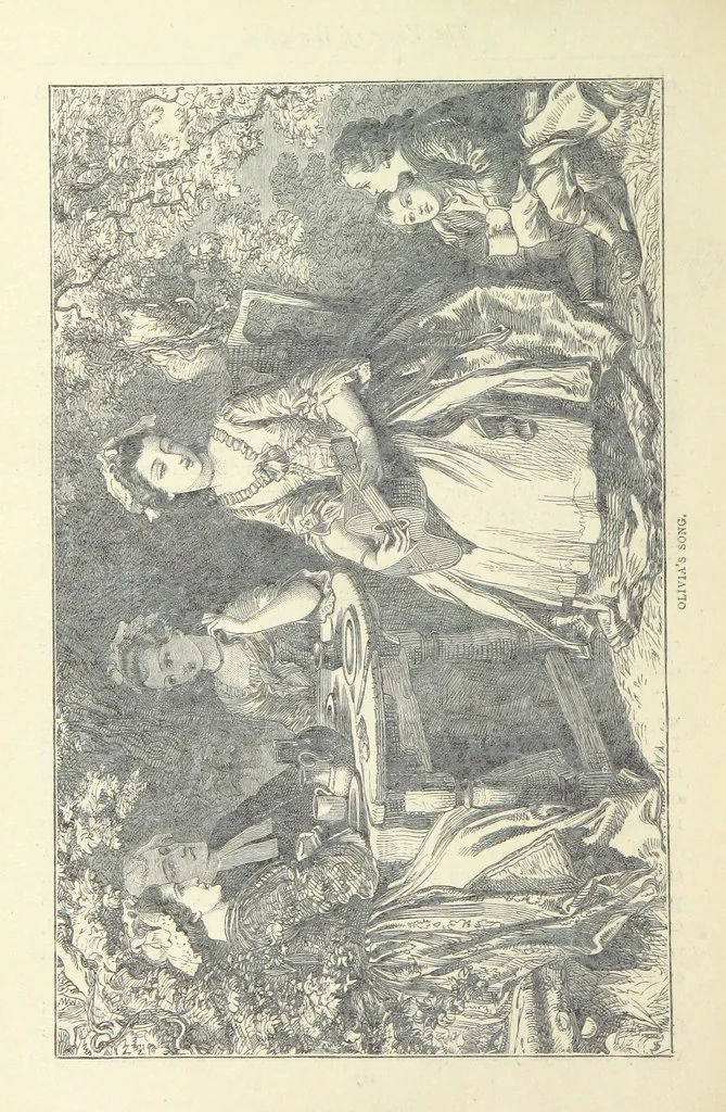 An illustration from The vicar of Wakefield, and other works ... With introduction notes and a life of Oliver Goldsmith, by John Francis Waller, 1877, leaf 180