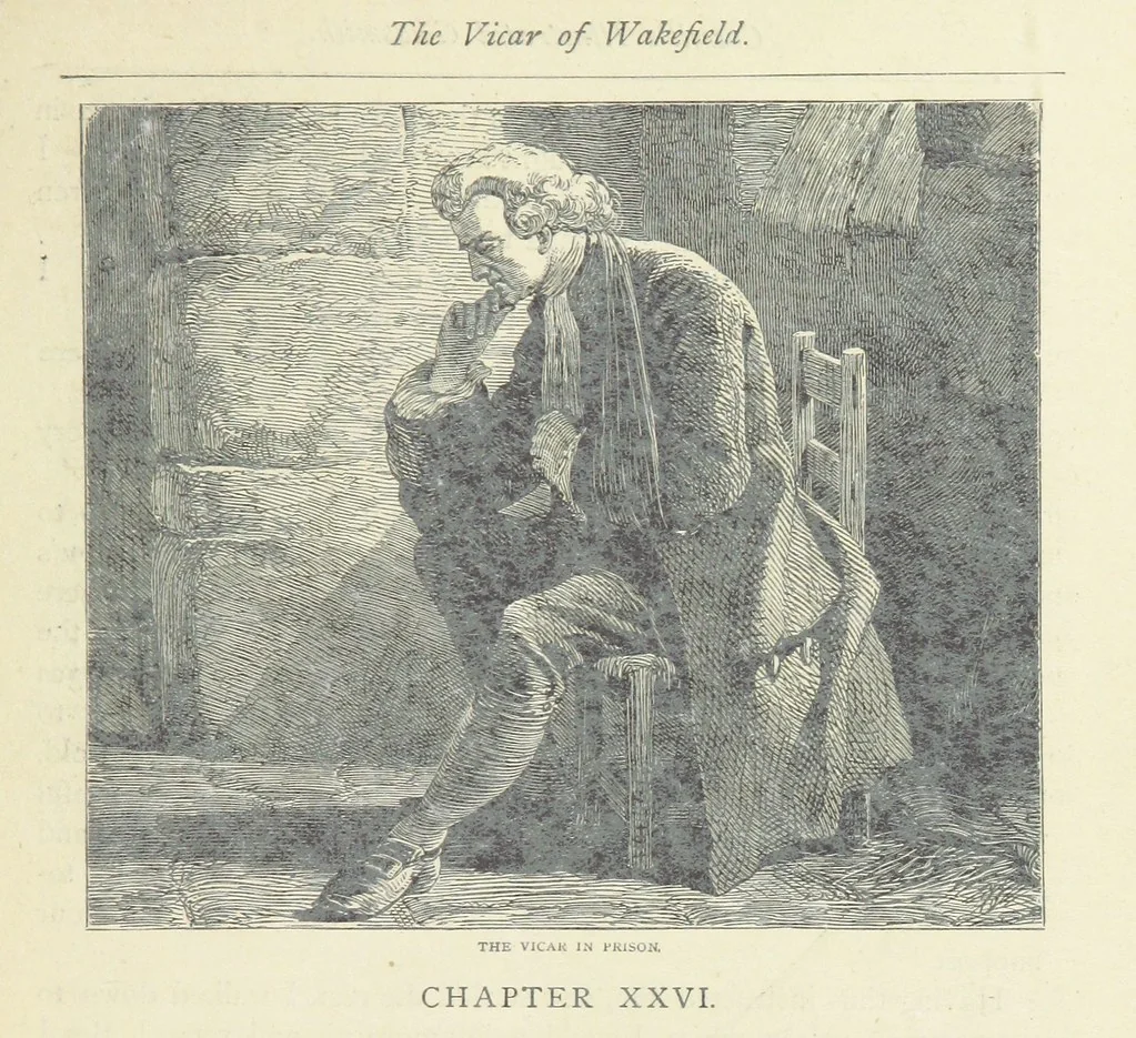 An illustration from The vicar of Wakefield, and other works ... With introduction notes and a life of Oliver Goldsmith, by John Francis Waller, 1877, leaf 189