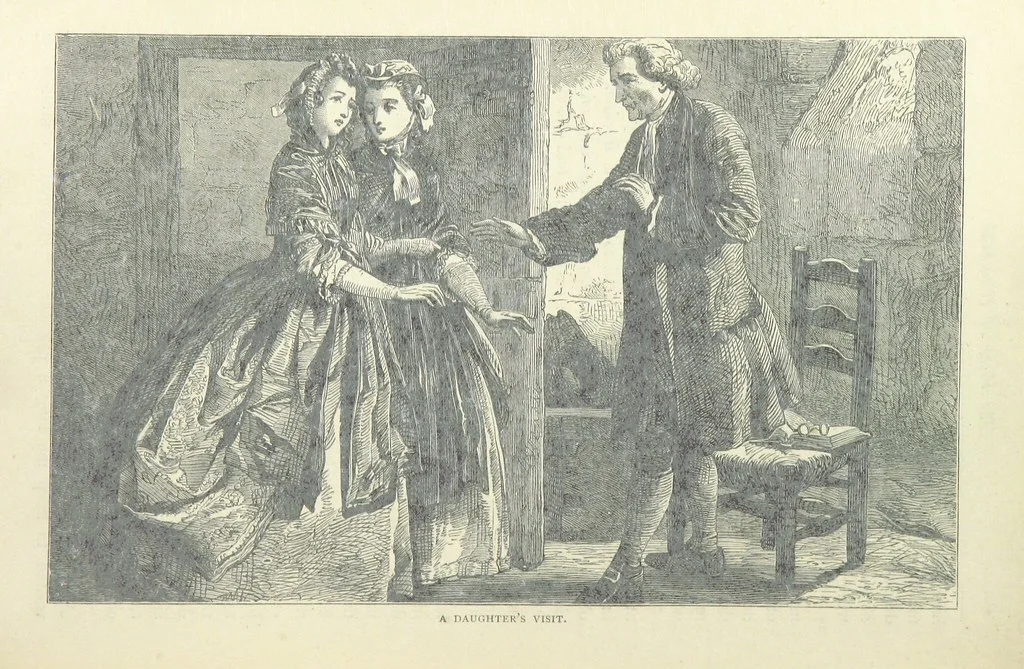 An illustration from The vicar of Wakefield, and other works ... With introduction notes and a life of Oliver Goldsmith, by John Francis Waller, 1877, leaf 200