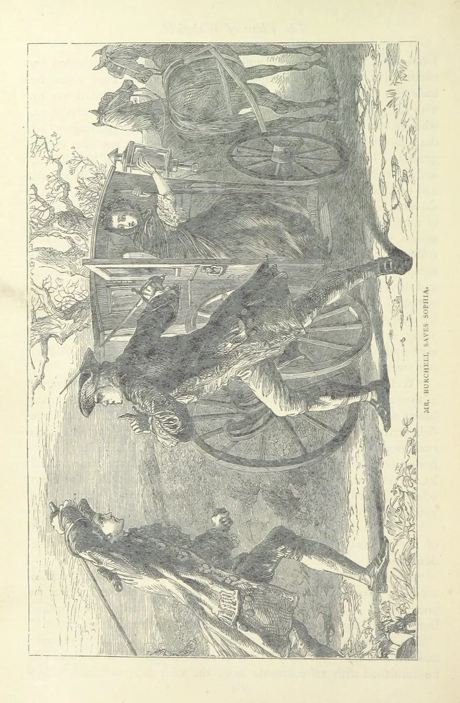 An illustration from The vicar of Wakefield, and other works ... With introduction notes and a life of Oliver Goldsmith, by John Francis Waller, 1877, leaf 216