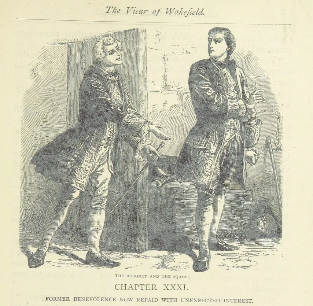 An illustration from The vicar of Wakefield, and other works ... With introduction notes and a life of Oliver Goldsmith, by John Francis Waller, 1877, leaf 221