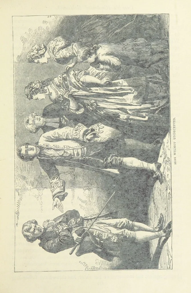 An illustration from The vicar of Wakefield, and other works ... With introduction notes and a life of Oliver Goldsmith, by John Francis Waller, 1877, leaf 225