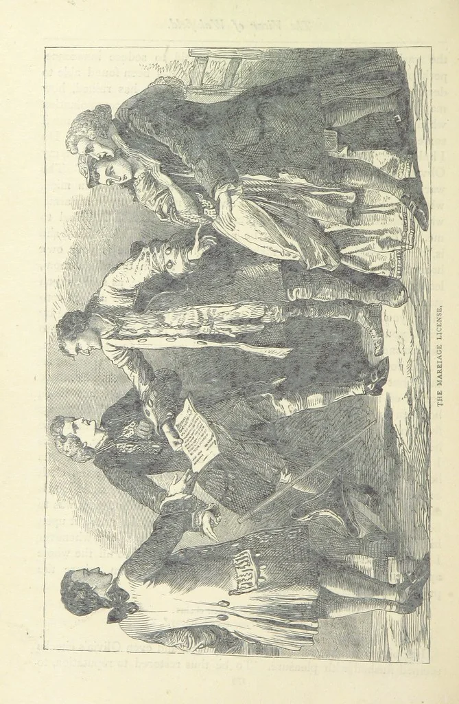 An illustration from The vicar of Wakefield, and other works ... With introduction notes and a life of Oliver Goldsmith, by John Francis Waller, 1877, leaf 232