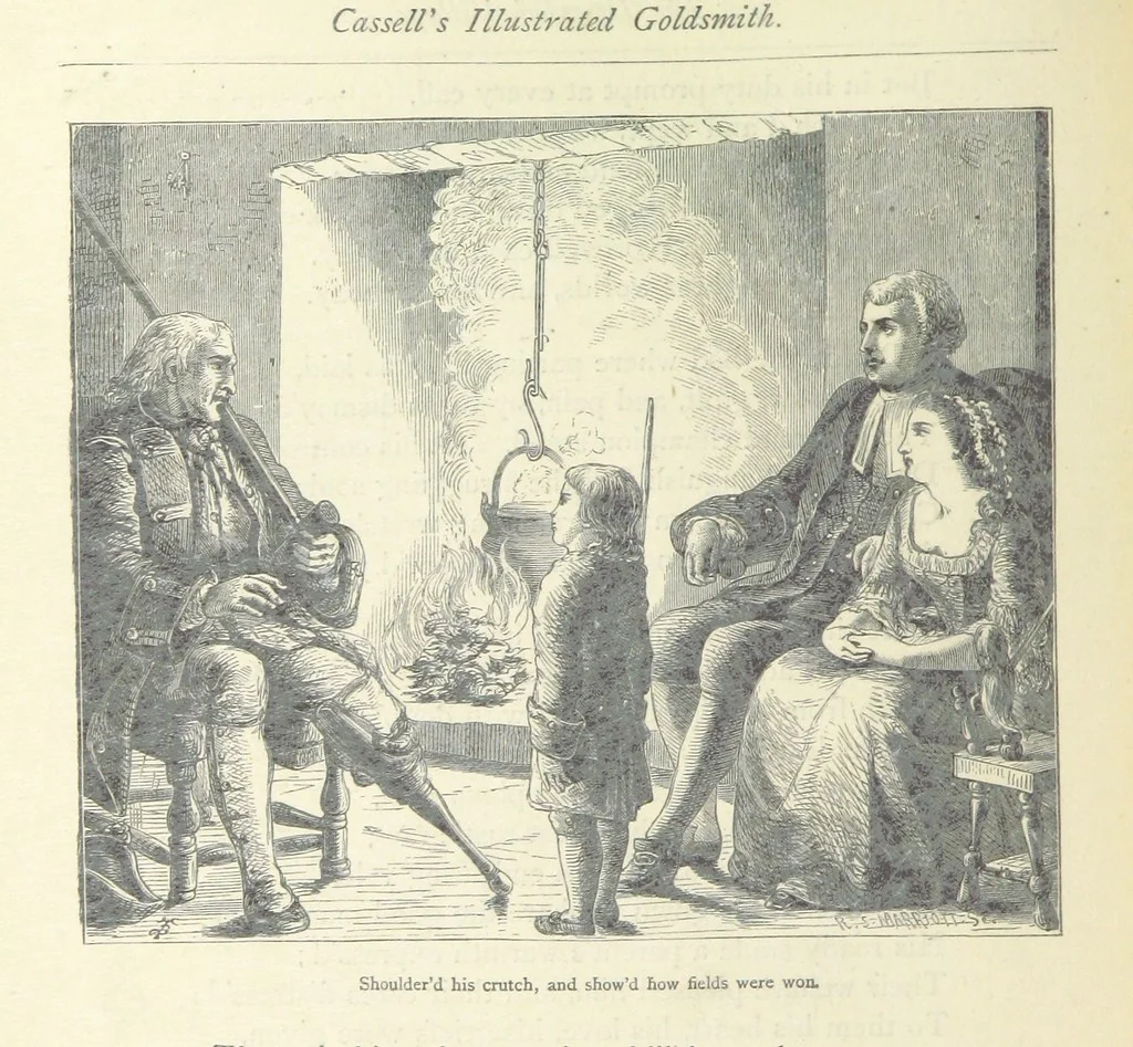 An illustration from The vicar of Wakefield, and other works ... With introduction notes and a life of Oliver Goldsmith, by John Francis Waller, 1877, leaf 252