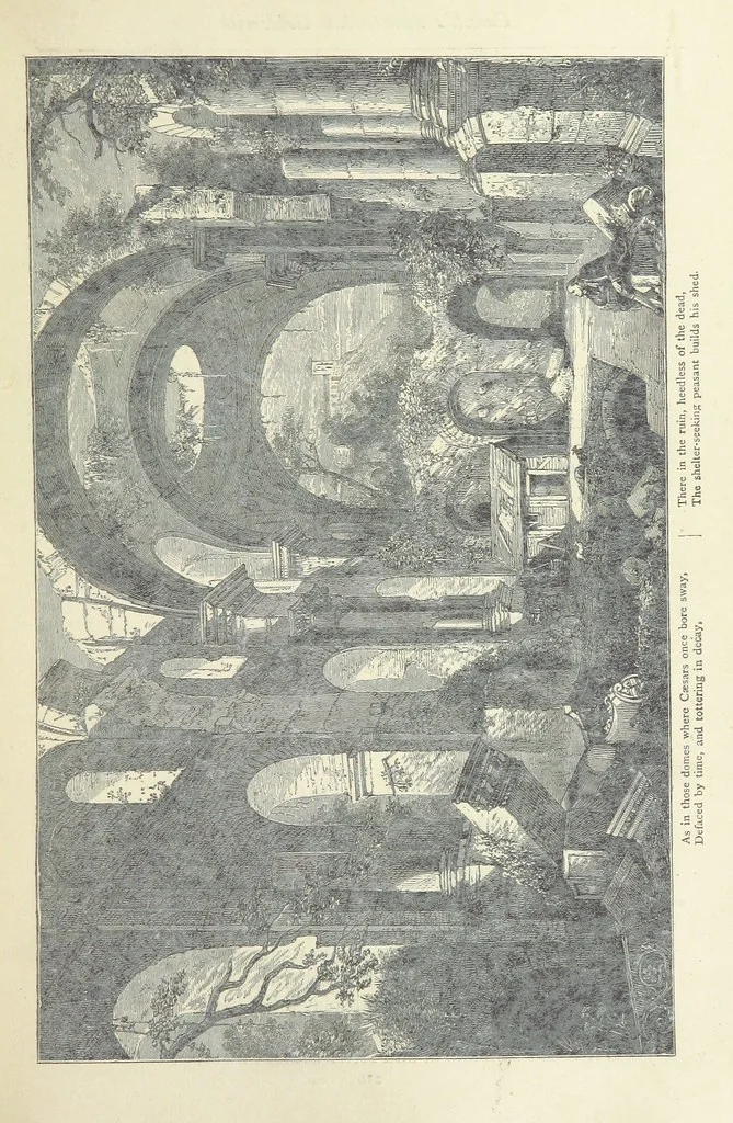 An illustration from The vicar of Wakefield, and other works ... With introduction notes and a life of Oliver Goldsmith, by John Francis Waller, 1877, leaf 269