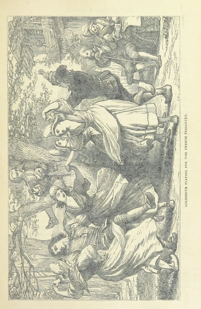 An illustration from The vicar of Wakefield, and other works ... With introduction notes and a life of Oliver Goldsmith, by John Francis Waller, 1877, leaf 29