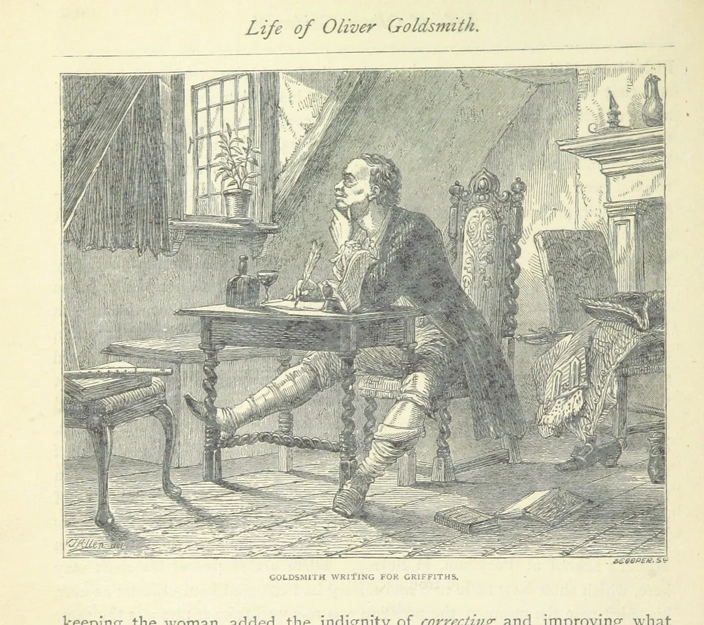 An illustration from The vicar of Wakefield, and other works ... With introduction notes and a life of Oliver Goldsmith, by John Francis Waller, 1877, leaf 32