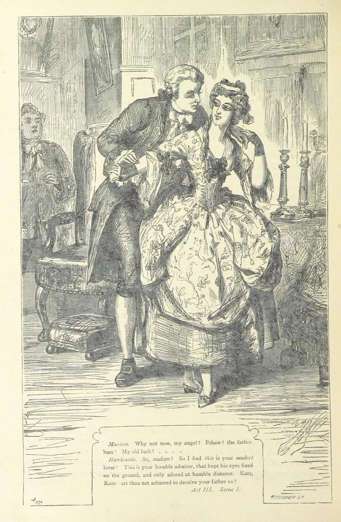 An illustration from The vicar of Wakefield, and other works ... With introduction notes and a life of Oliver Goldsmith, by John Francis Waller, 1877, leaf 336