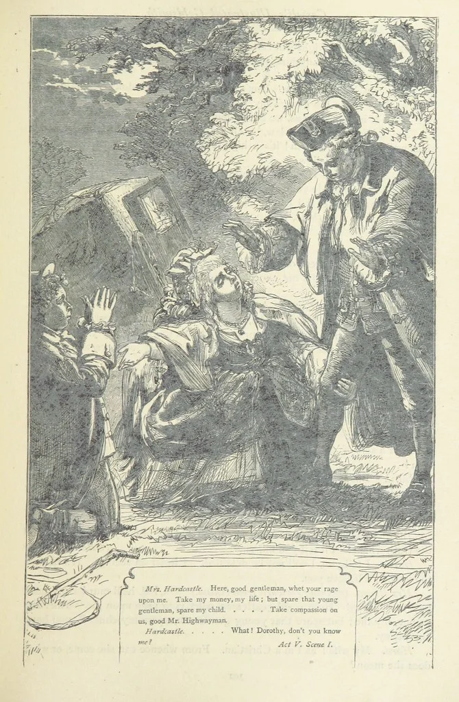 An illustration from The vicar of Wakefield, and other works ... With introduction notes and a life of Oliver Goldsmith, by John Francis Waller, 1877, leaf 353
