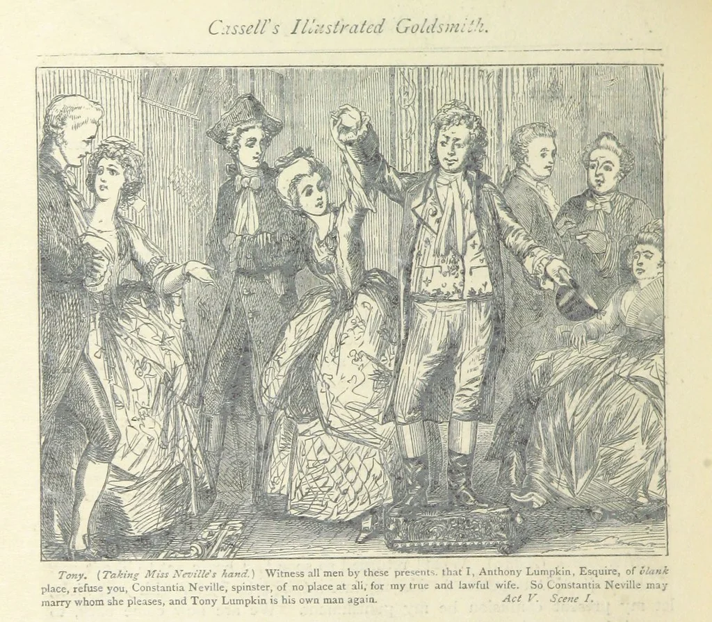 An illustration from The vicar of Wakefield, and other works ... With introduction notes and a life of Oliver Goldsmith, by John Francis Waller, 1877, leaf 360
