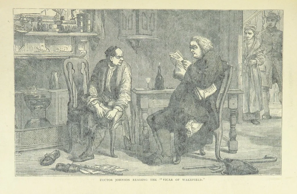An illustration from The vicar of Wakefield, and other works ... With introduction notes and a life of Oliver Goldsmith, by John Francis Waller, 1877, leaf 37