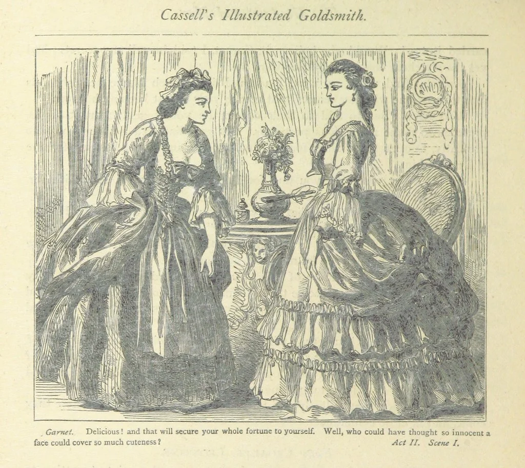 An illustration from The vicar of Wakefield, and other works ... With introduction notes and a life of Oliver Goldsmith, by John Francis Waller, 1877, leaf 376