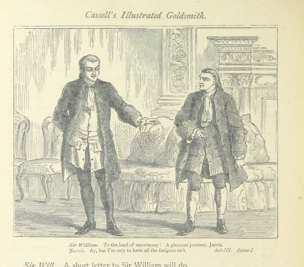An illustration from The vicar of Wakefield, and other works ... With introduction notes and a life of Oliver Goldsmith, by John Francis Waller, 1877, leaf 396
