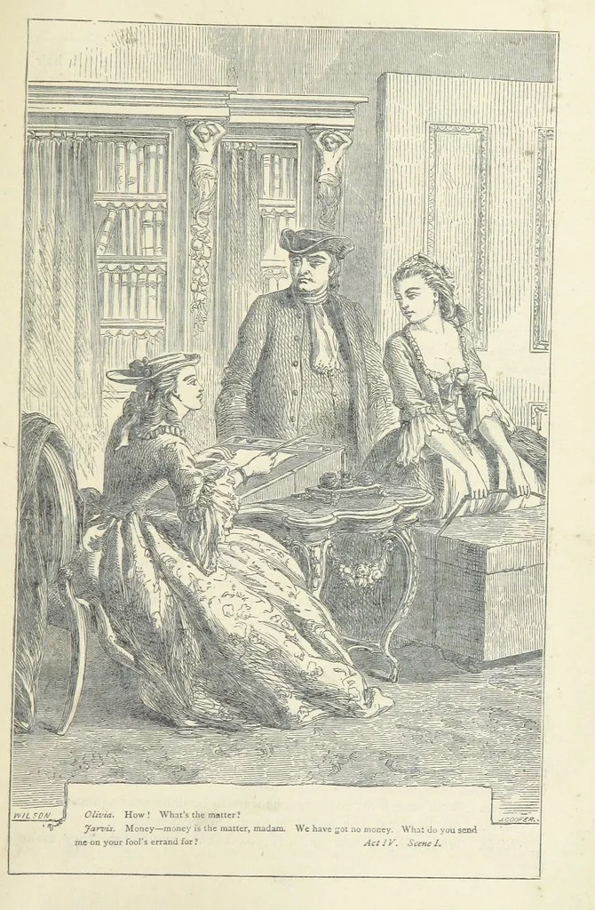 An illustration from The vicar of Wakefield, and other works ... With introduction notes and a life of Oliver Goldsmith, by John Francis Waller, 1877, leaf 401