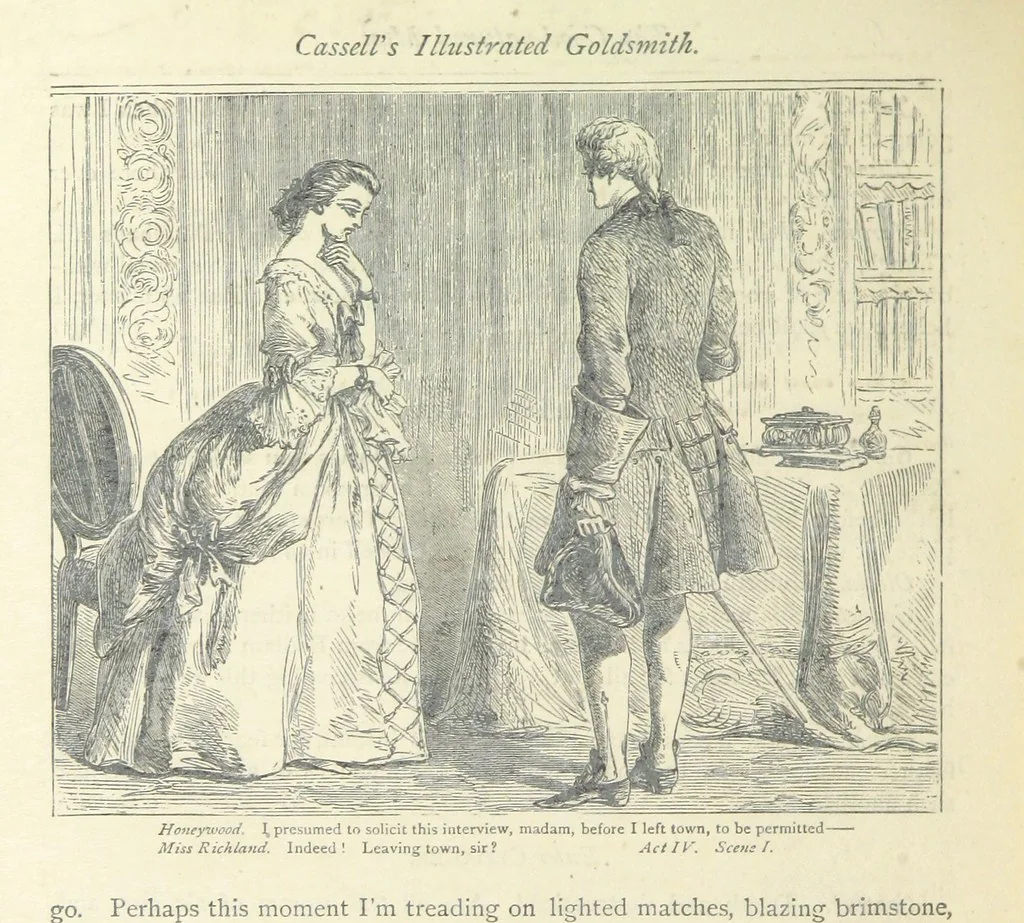 An illustration from The vicar of Wakefield, and other works ... With introduction notes and a life of Oliver Goldsmith, by John Francis Waller, 1877, leaf 404
