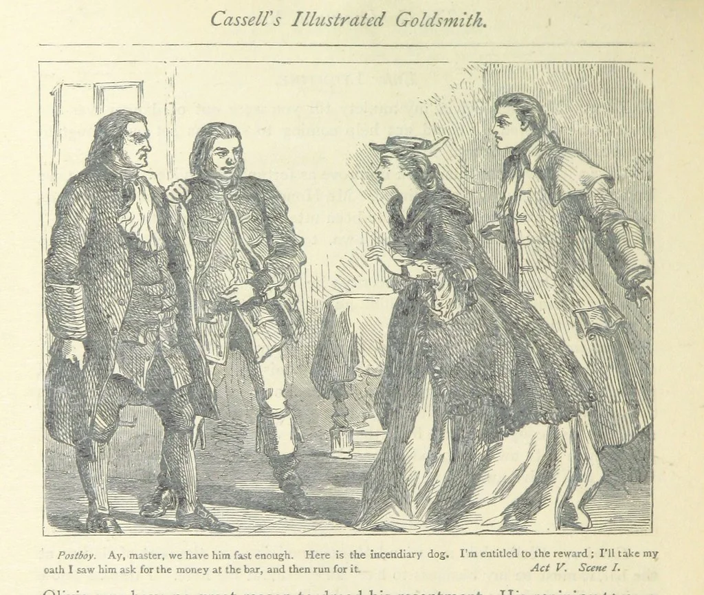 An illustration from The vicar of Wakefield, and other works ... With introduction notes and a life of Oliver Goldsmith, by John Francis Waller, 1877, leaf 412