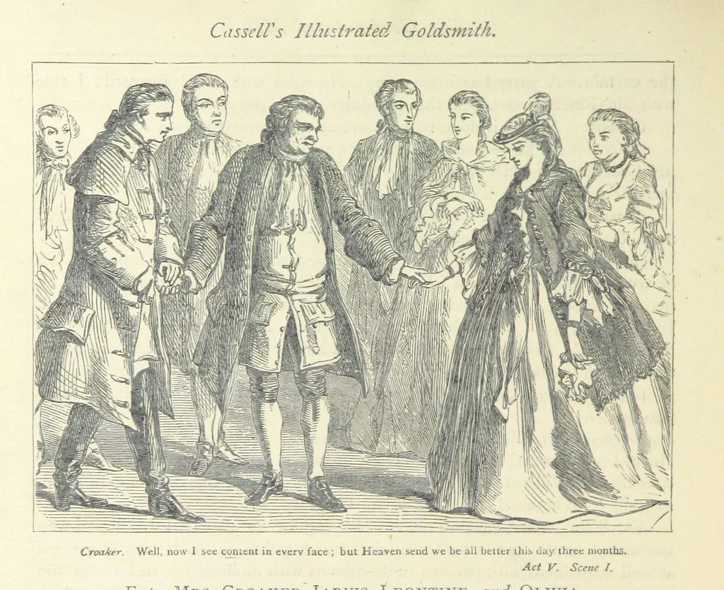An illustration from The vicar of Wakefield, and other works ... With introduction notes and a life of Oliver Goldsmith, by John Francis Waller, 1877, leaf 420