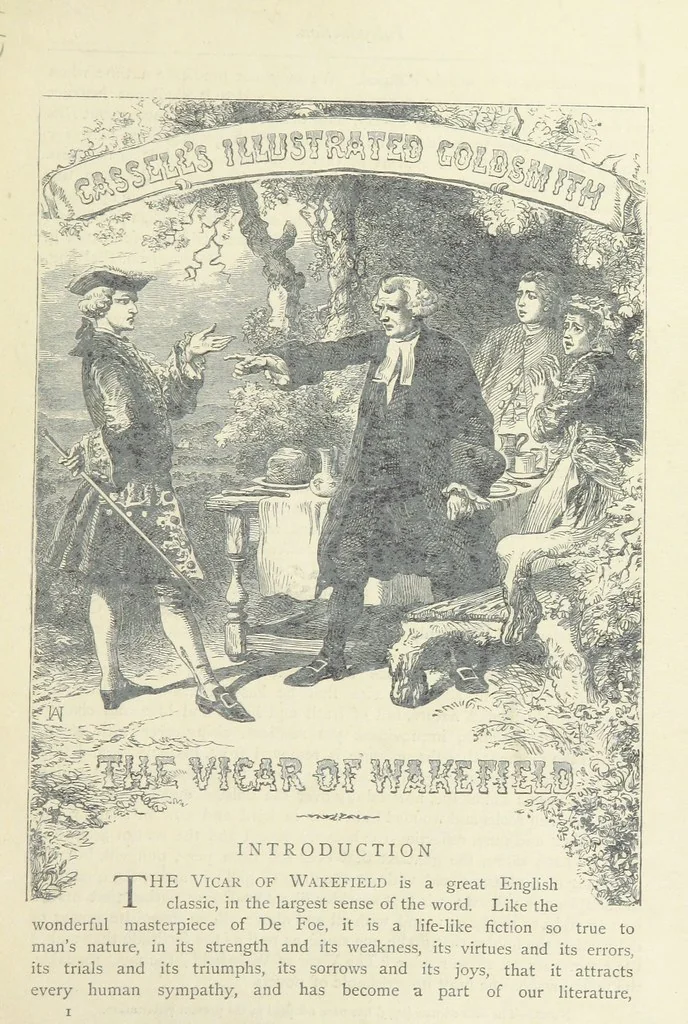 An illustration from The vicar of Wakefield, and other works ... With introduction notes and a life of Oliver Goldsmith, by John Francis Waller, 1877, leaf 53