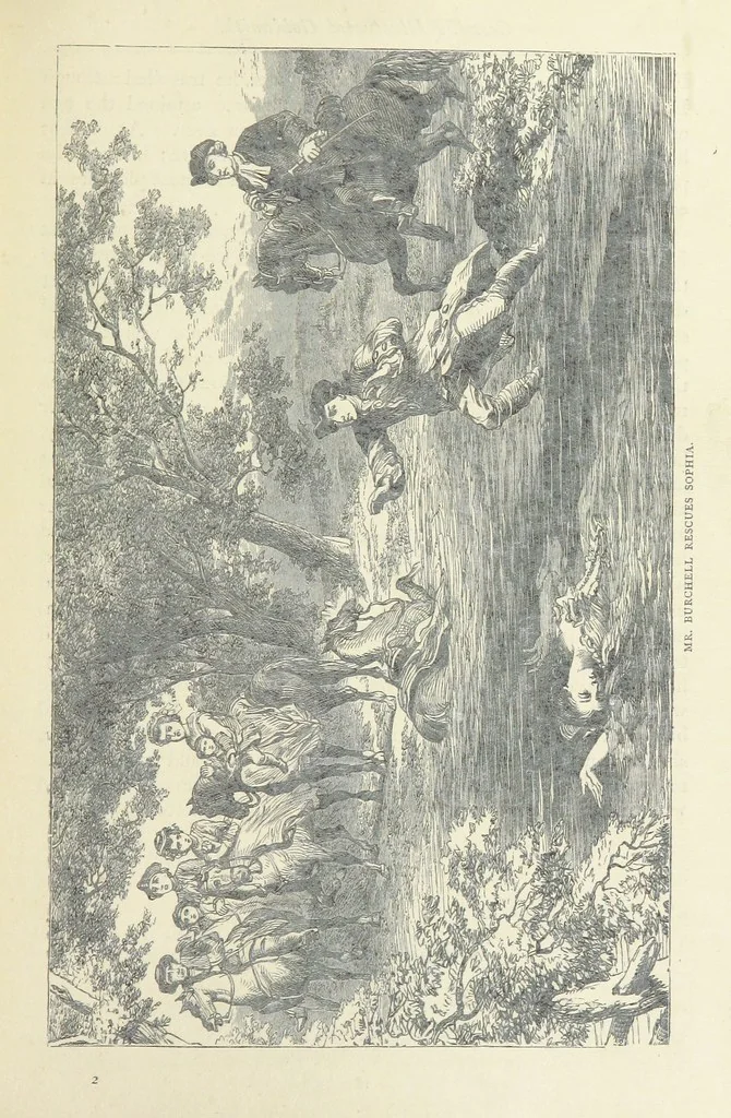 An illustration from The vicar of Wakefield, and other works ... With introduction notes and a life of Oliver Goldsmith, by John Francis Waller, 1877, leaf 69