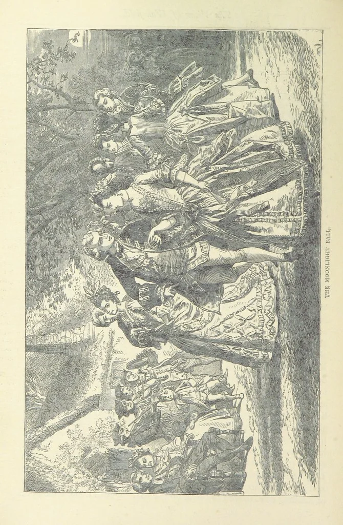 An illustration from The vicar of Wakefield, and other works ... With introduction notes and a life of Oliver Goldsmith, by John Francis Waller, 1877, leaf 92