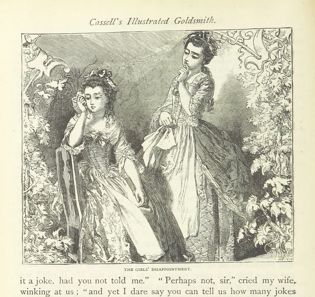 An illustration from The vicar of Wakefield, and other works ... With introduction notes and a life of Oliver Goldsmith, by John Francis Waller, 1885, leaf 120