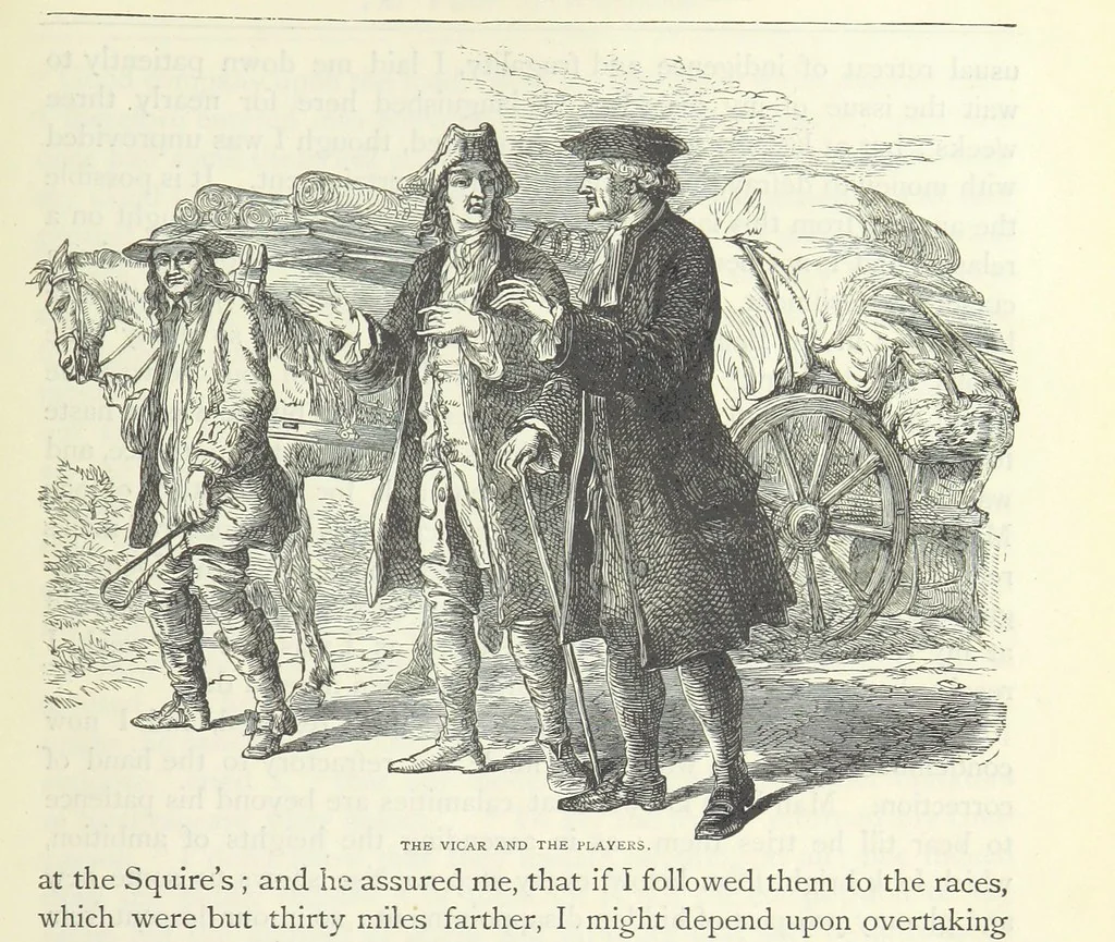 An illustration from The vicar of Wakefield, and other works ... With introduction notes and a life of Oliver Goldsmith, by John Francis Waller, 1885, leaf 137