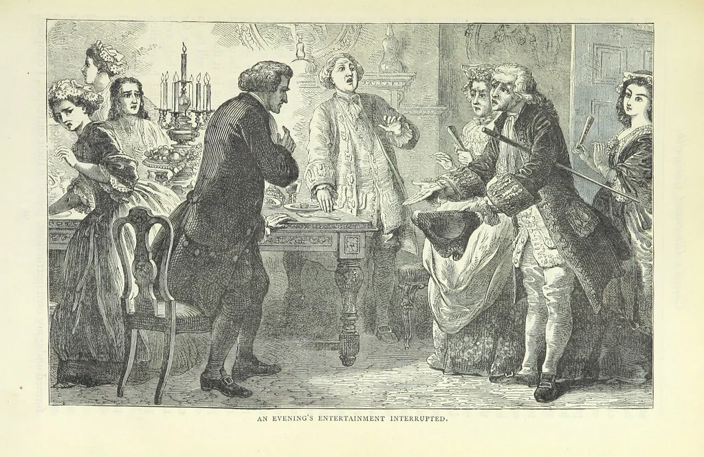 An illustration from The vicar of Wakefield, and other works ... With introduction notes and a life of Oliver Goldsmith, by John Francis Waller, 1885, leaf 145