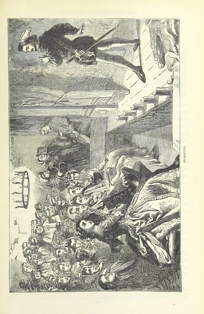 An illustration from The vicar of Wakefield, and other works ... With introduction notes and a life of Oliver Goldsmith, by John Francis Waller, 1885, leaf 149